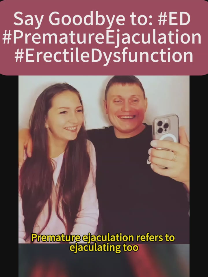 Load video: Premature ejaculation refers to ejaculating too quickly.If ejaculation occurs in less than five minutes, it may be considered premature ejaculation.Many men also experience erectile dysfunction (ED).This means having difficulty achieving an erection or not being able to maintain an erection firm enough for sexual intercourse.Some men may get an erection but lose it very quickly.Others may find that their erection is not firm enough.These problems can also lead to stress, reduced confidence, and frustration.But the good news is that we can improve sexual performance and help men regain their confidence.